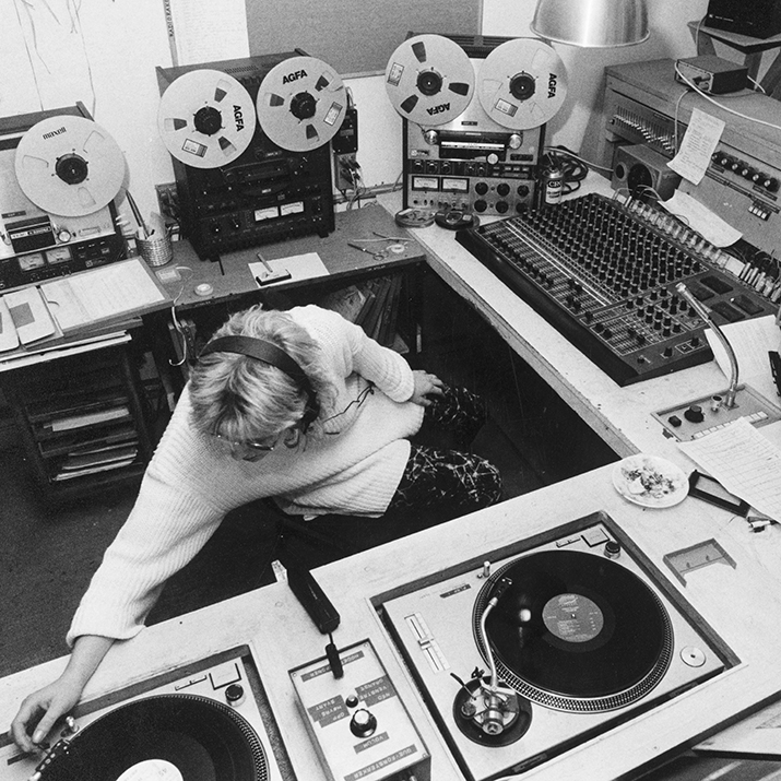 I studio hos RadiOrakel, 1986