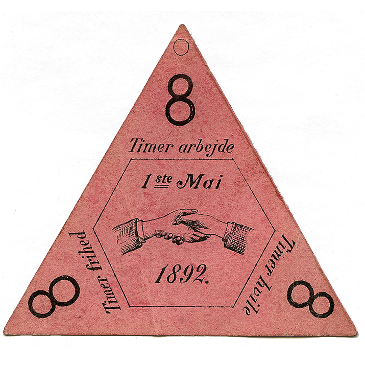 Arbeiderpartiets første 1. mai-merke fra 1892
