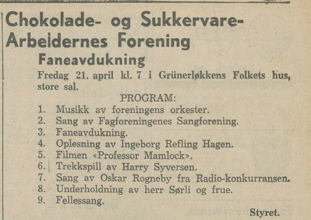 Annonse for faneavduking