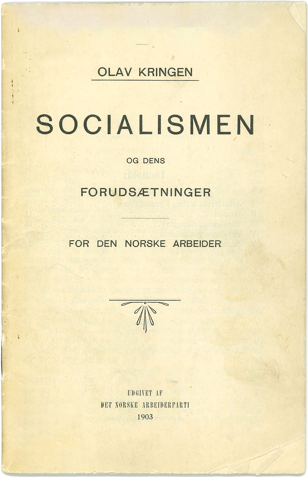 Socialismen og dens forutsætninger