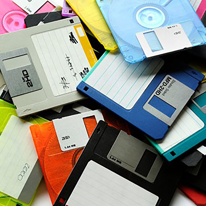Elektroniske lagringsmedier - illustrasjon